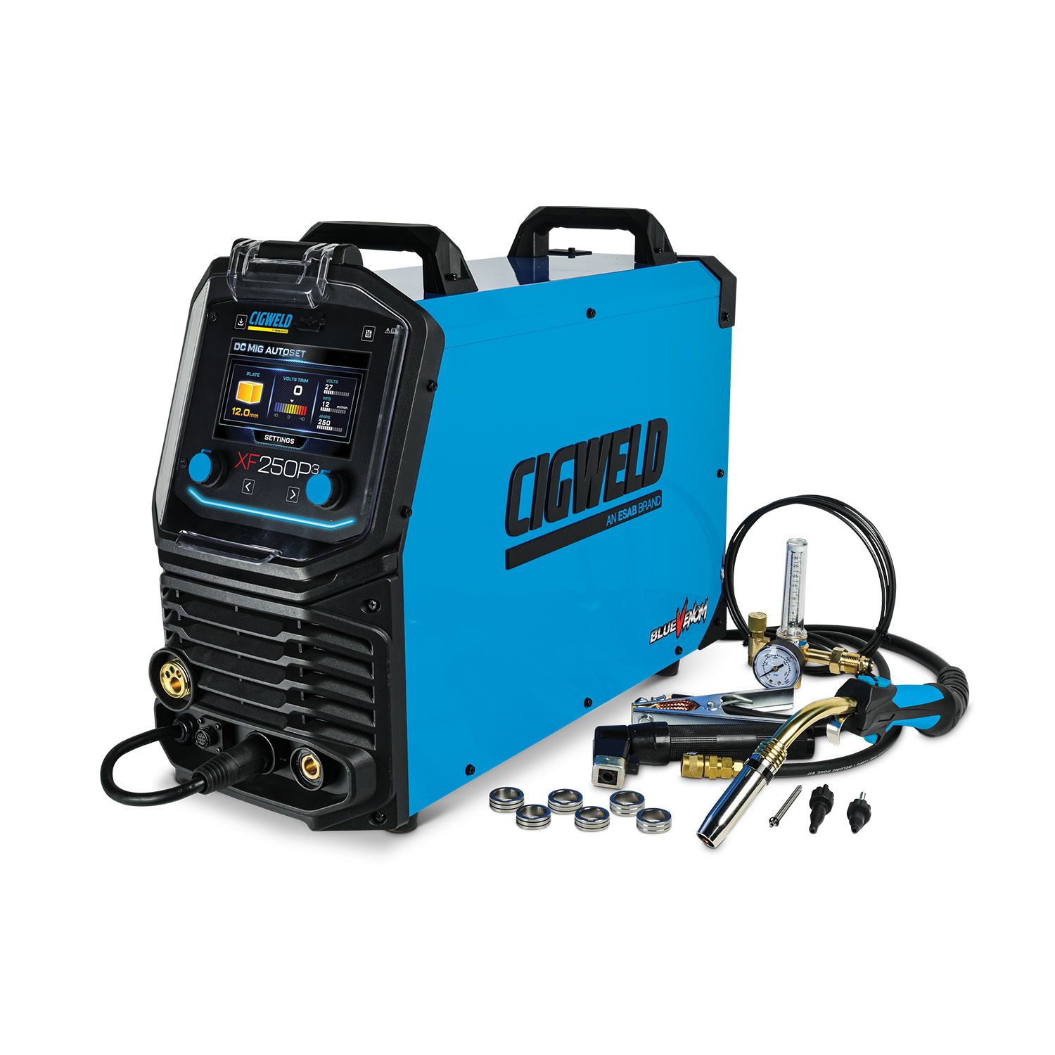 Cigweld XF250P3 (W1400250) BlueVenom 250A MIG/Stick/TIG Multi-Process Pulse Welder – image 8