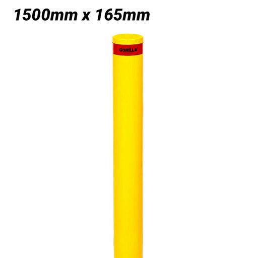 Gorilla BOL-FX-150.16 1500mm x 165mm Fixed Concrete Fillable In-Ground Bollard