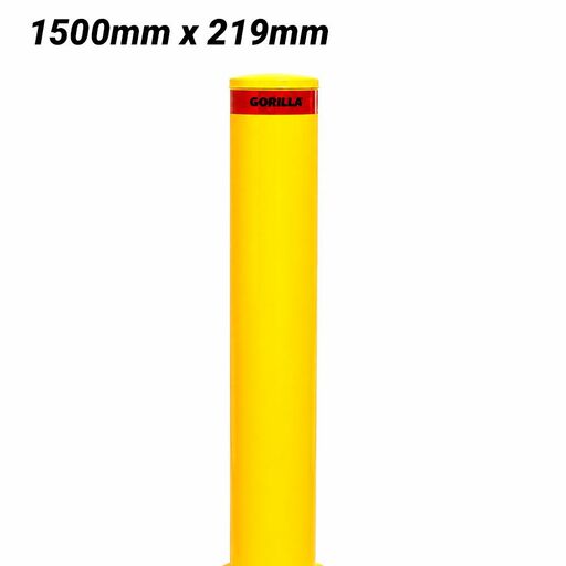 Gorilla BOL-FX-150.21 1500mm x 219mm Fixed Concrete Fillable In-Ground Bollard