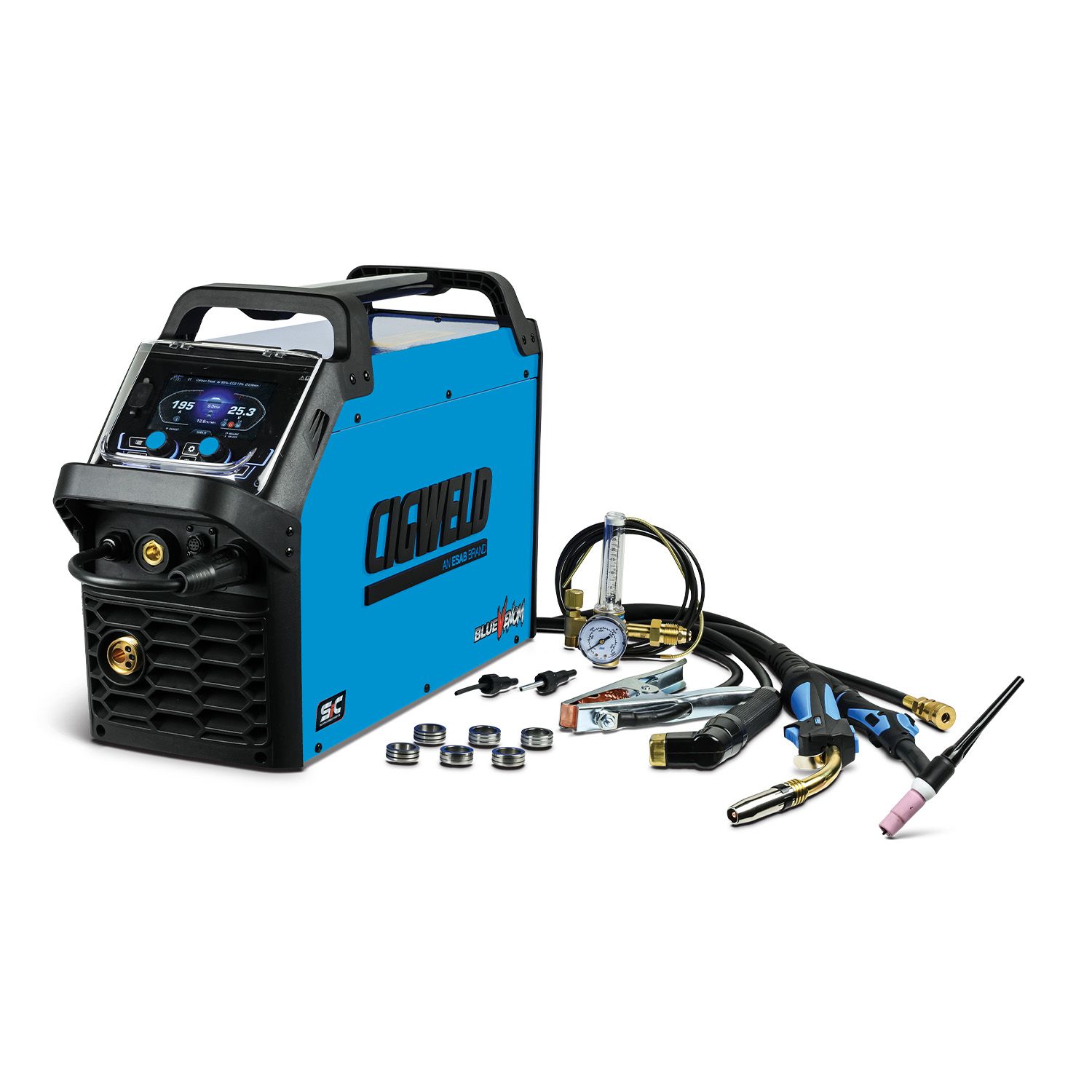 Cigweld XF195-SiC (W1400195) BlueVenom Single Phase MIG/TIG/STICK Multi-Process Welder – image 2