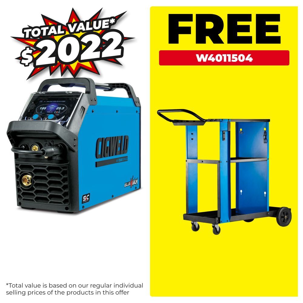 Cigweld XF195-SiC (W1400195) BlueVenom Single Phase MIG/TIG/STICK Multi-Process Welder – image 1