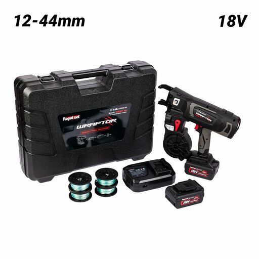 RAPIDTOOL WRAP-44 18V Cordless 12-44mm WRAPTOR Rebar Tier Kit