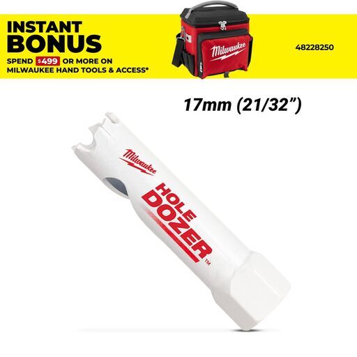 Milwaukee 49560014 17mm (21/32") HOLE DOZER Bi-Metal Hole Saw