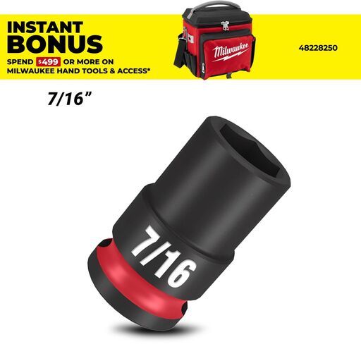 Milwaukee 49666105 3/8" Drive 5/16" Shockwave SAE Standard 6 Point Impact Socket