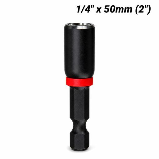 Milwaukee 49664502 1/4" x 50mm (2") SHOCKWAVE Magnetic Nut Driver Power Bit – image 2