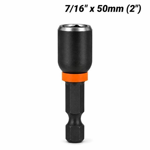 Milwaukee 49664506 7/16" x 50mm (2") SHOCKWAVE Magnetic Nut Driver Power Bit – image 2