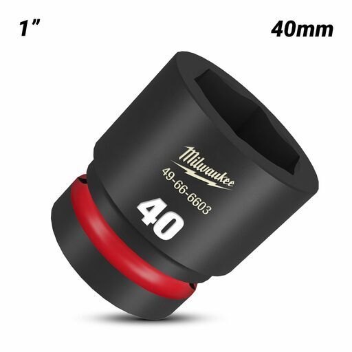 Milwaukee 49666603 1" Drive 40mm SHOCKWAVE Standard 6 Point Impact Socket – image 2