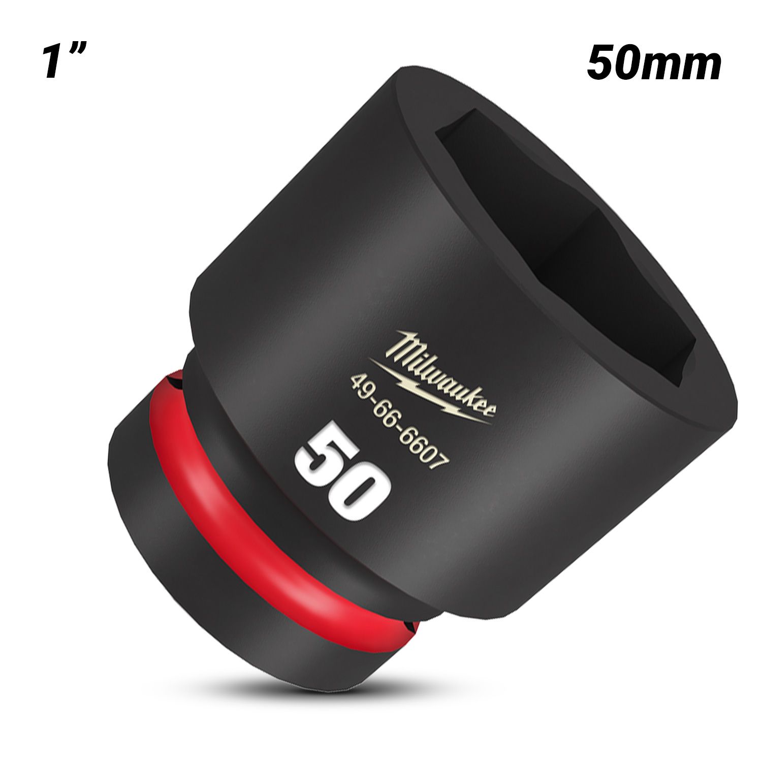 Milwaukee 49666607 1" Drive 50mm SHOCKWAVE Standard 6 Point Impact Socket – image 2