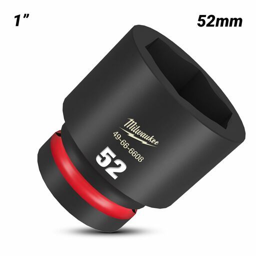 Milwaukee 49666608 1" Drive 52mm SHOCKWAVE Standard 6 Point Impact Socket – image 2