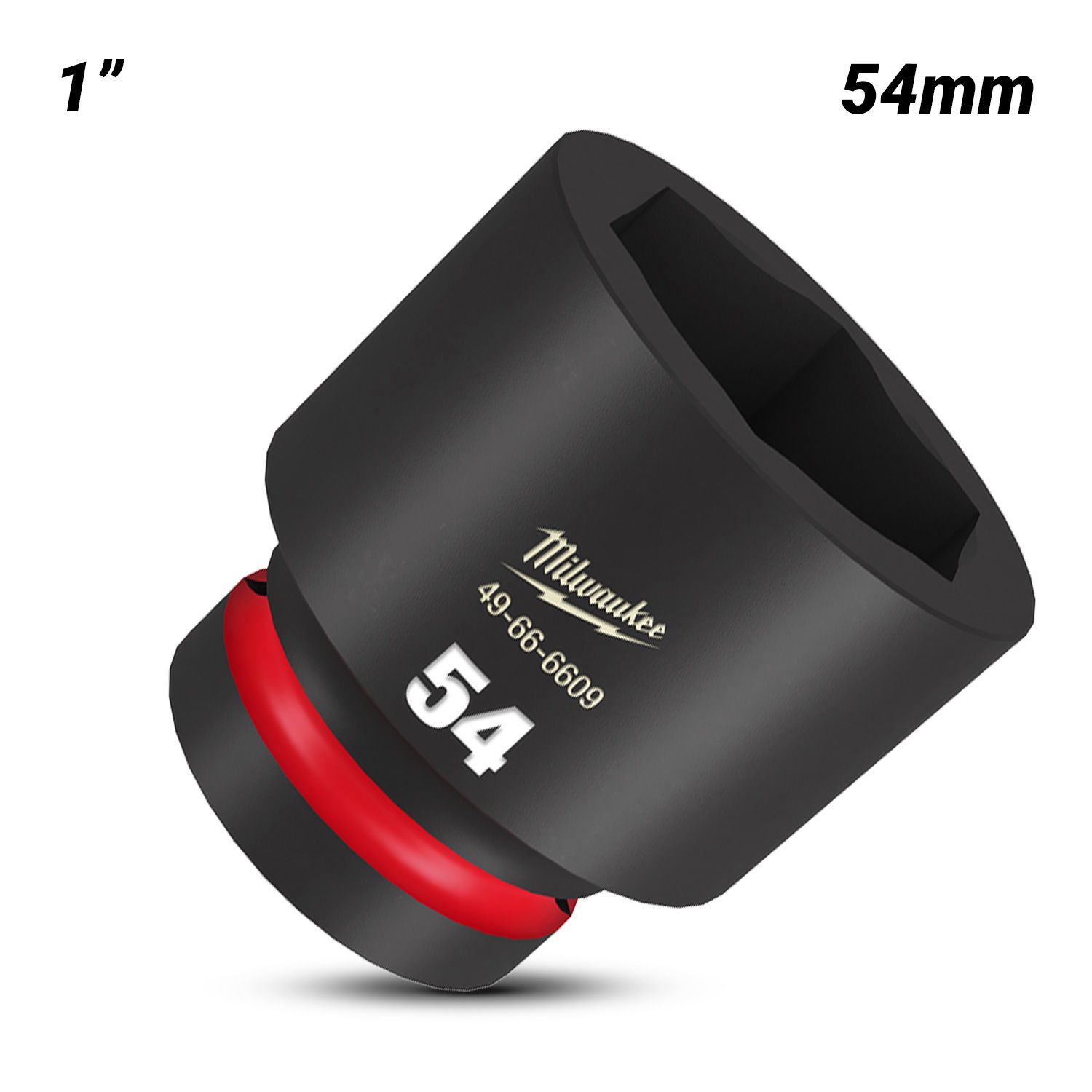 Milwaukee 49666609 1" Drive 54mm SHOCKWAVE Standard 6 Point Impact Socket – image 2