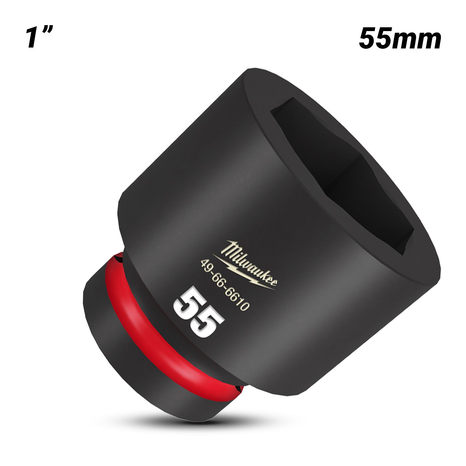 Milwaukee 49666610 1" Drive 55mm SHOCKWAVE Standard 6 Point Impact Socket – image 2