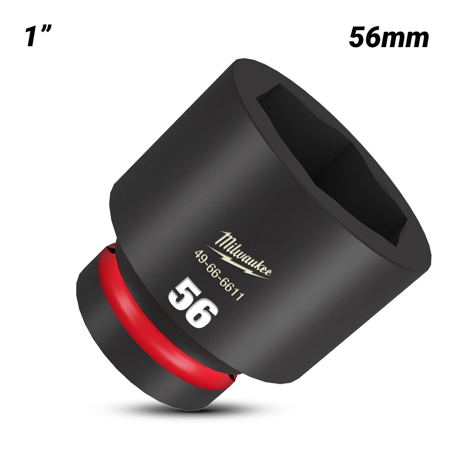 Milwaukee 49666611 1" Drive 56mm SHOCKWAVE Standard 6 Point Impact Socket – image 2