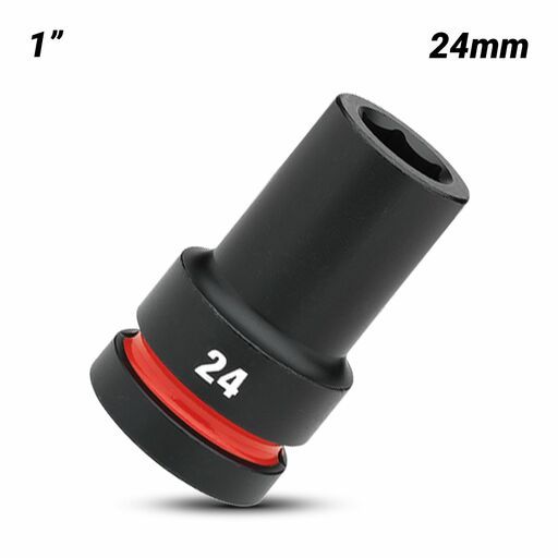 Milwaukee 49666619 1" Drive 24mm SHOCKWAVE Deep 6 Point Impact Socket – image 2