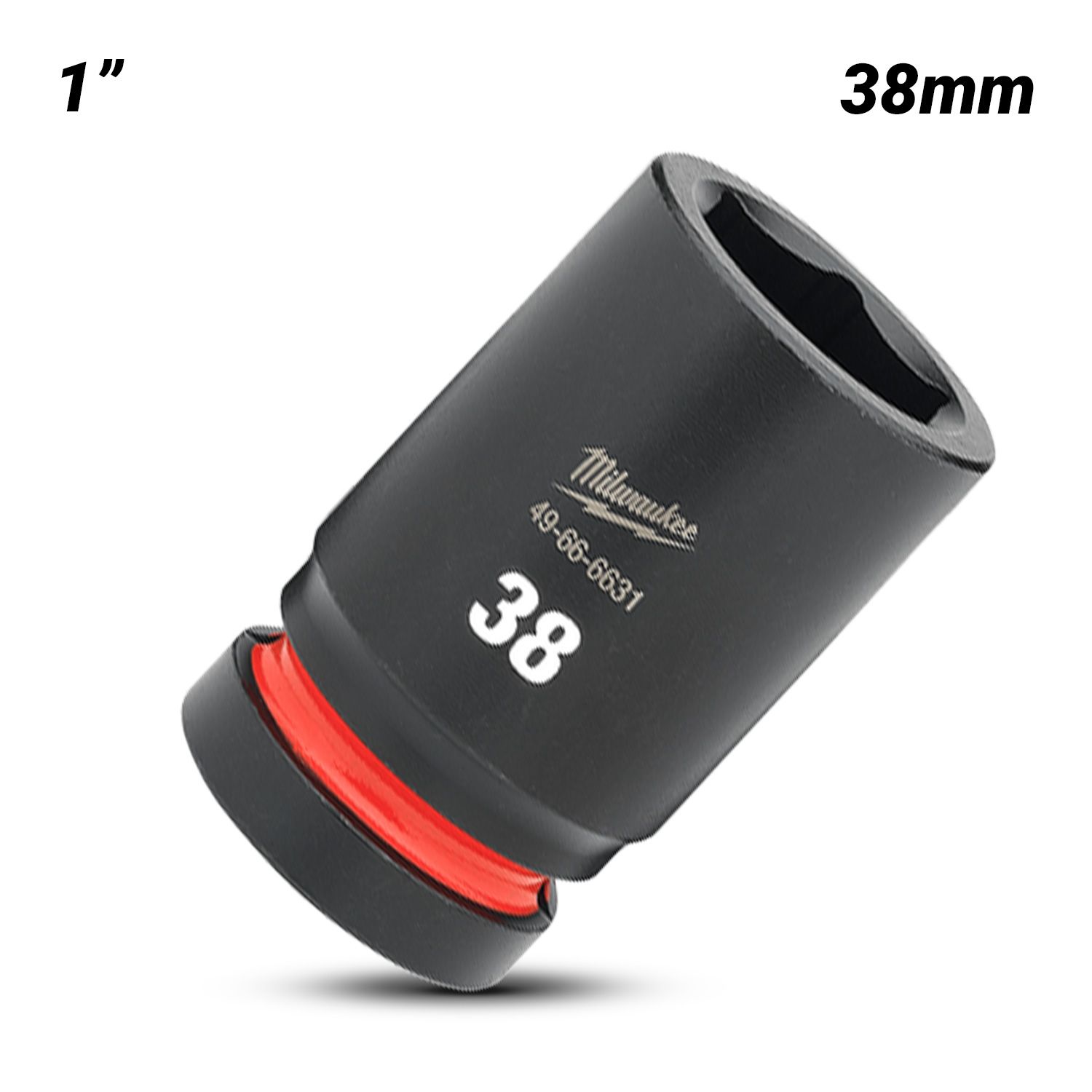 Milwaukee 49666631 1" Drive 38mm SHOCKWAVE Deep 6 Point Impact Socket – image 2
