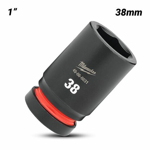 Milwaukee 49666631 1" Drive 38mm SHOCKWAVE Deep 6 Point Impact Socket – image 2