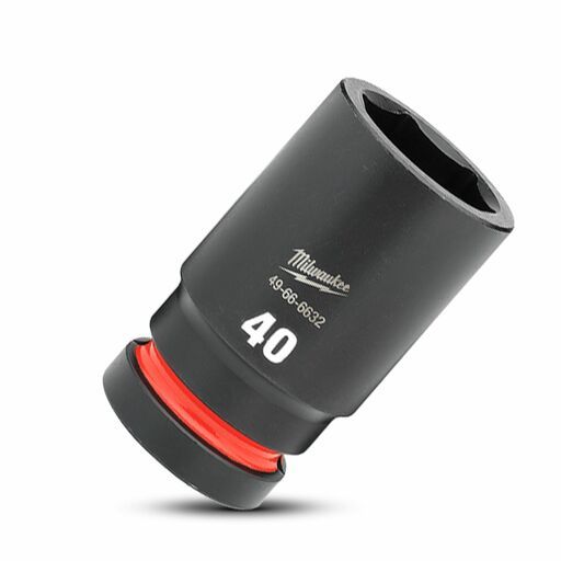 Milwaukee 49666632 1" Drive 40mm SHOCKWAVE Deep 6 Point Impact Socket – image 4