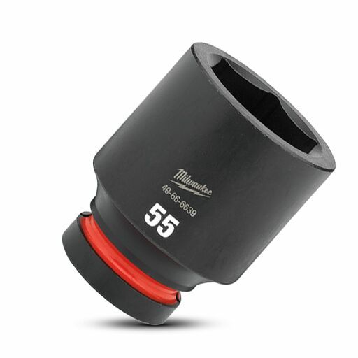 Milwaukee 49666639 1" Drive 55mm SHOCKWAVE Deep 6 Point Impact Socket – image 4