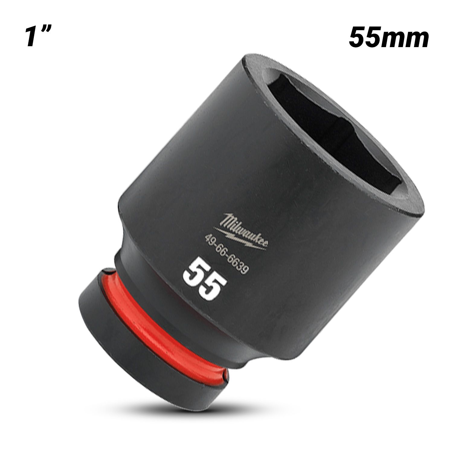 Milwaukee 49666639 1" Drive 55mm SHOCKWAVE Deep 6 Point Impact Socket – image 2