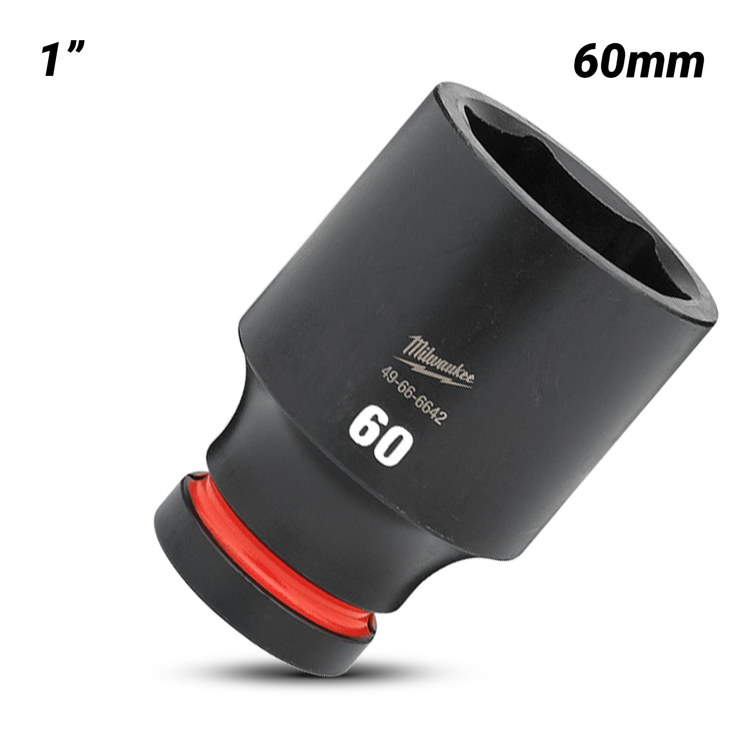 Milwaukee 49666642 1" Drive 60mm SHOCKWAVE Deep 6 Point Impact Socket – image 2