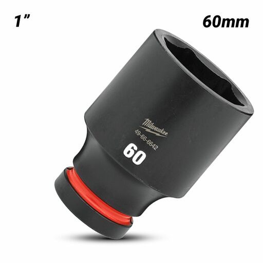 Milwaukee 49666642 1" Drive 60mm SHOCKWAVE Deep 6 Point Impact Socket – image 2