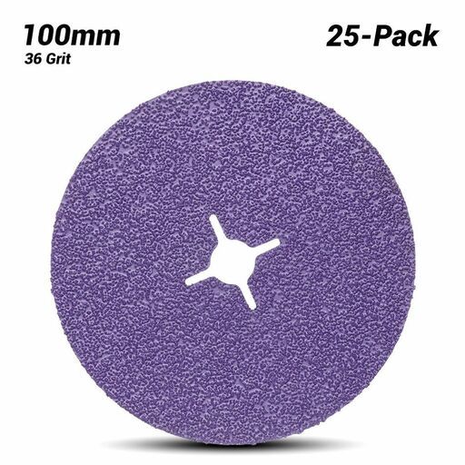 3M 7100242886-25PK (60440365819) 25 Pack 100mm x 16mm Cubitron™ II Fibre Disc 982CX - Mild Steel