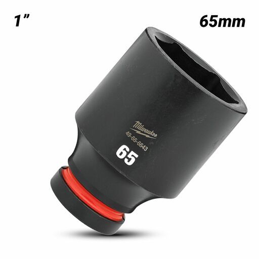 Milwaukee 49666643 1" Drive 65mm SHOCKWAVE Deep 6 Point Impact Socket – image 2