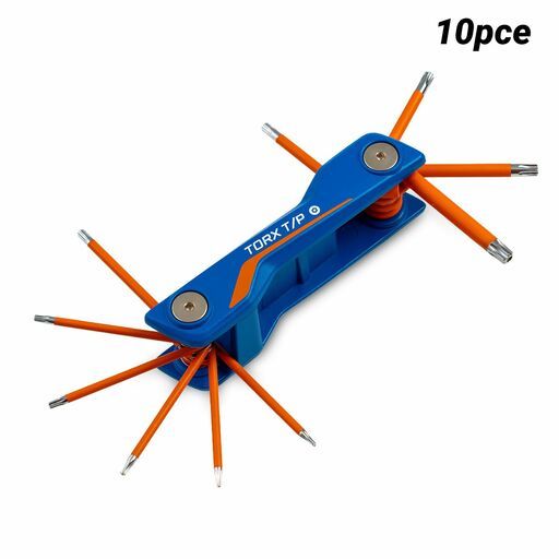 Kincrome K5383 10pce Aluminium Folding Tamperproof Torx Keys