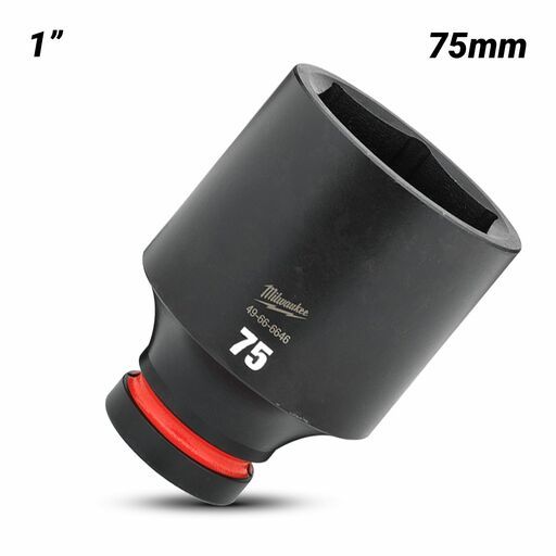 Milwaukee 49666646 1" Drive 75mm SHOCKWAVE Deep 6 Point Impact Socket – image 2