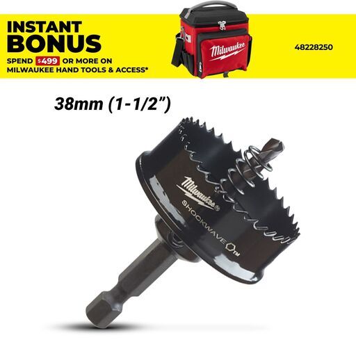 Milwaukee 49569835 38mm (1-1/2") SHOCKWAVE Thin Wall Hole Saw