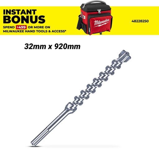 Milwaukee 4932352787 32mm x 920mm SDS MAX 4-Cut Drill Bit