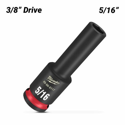 Milwaukee 49666117 3/8" Drive 5/16" SHOCKWAVE Deep 6 Point Impact Socket – image 2