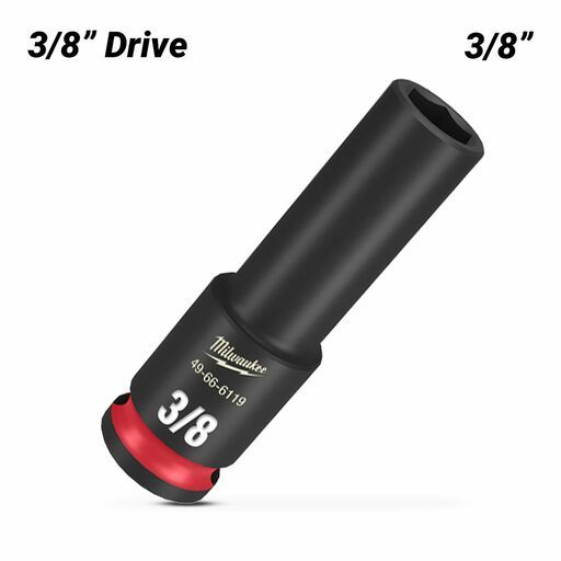 Milwaukee 49666119 3/8" Drive 3/8" SHOCKWAVE Deep 6 Point Impact Socket – image 2