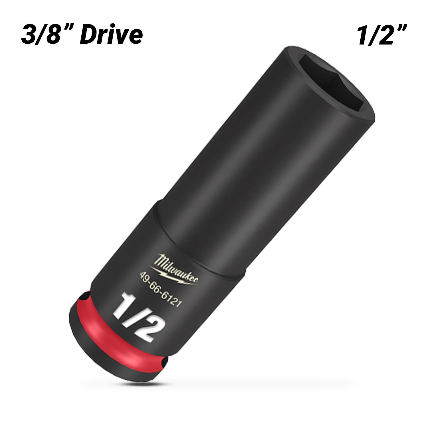 Milwaukee 49666121 3/8" Drive 1/2" SHOCKWAVE Deep 6 Point Impact Socket – image 2