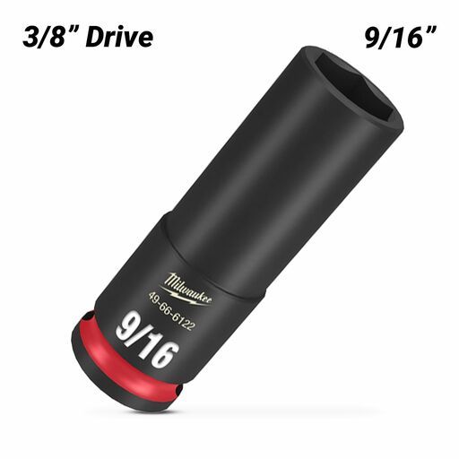 Milwaukee 49666122 3/8" Drive 9/16" SHOCKWAVE Deep 6 Point Impact Socket – image 2