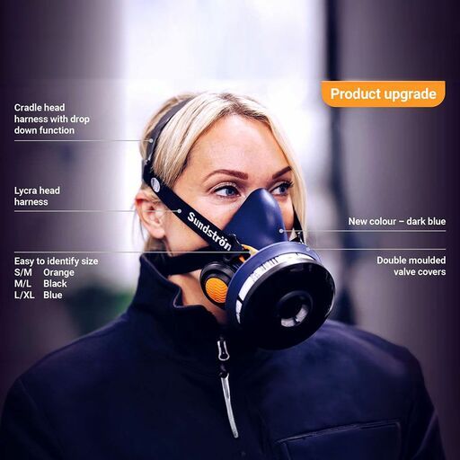 Sundstrom SR100 (100-03217) Silicone Half Face Respiratory Mask - Medium/Large – image 6