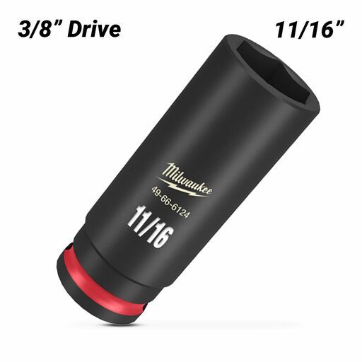 Milwaukee 49666124 3/8" Drive 11/16" SHOCKWAVE Deep 6 Point Impact Socket – image 2