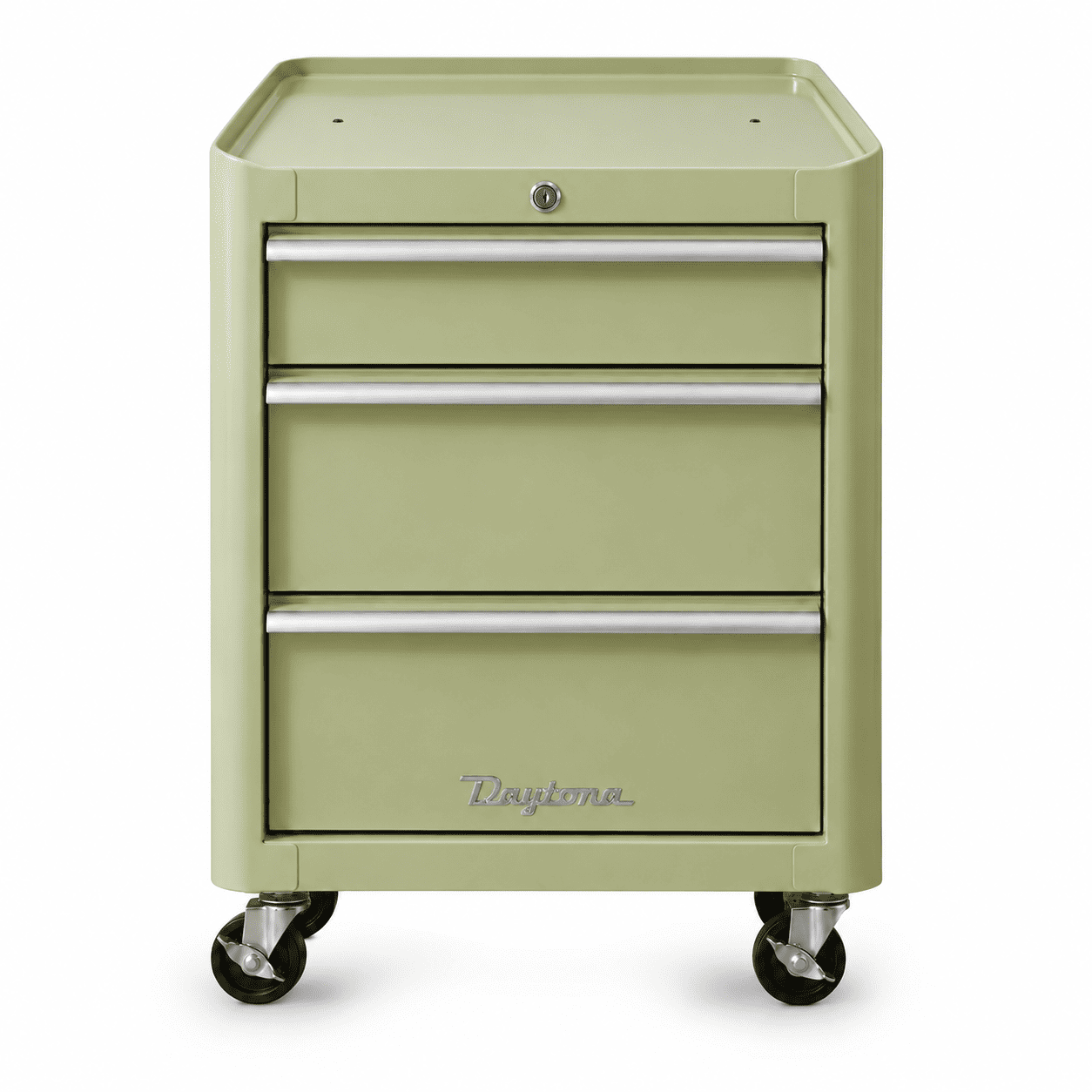 [Pre-Order] Daytona D3DSBG 24" 3 Drawer Bottom Retro Storage Roller Cabinet - Pastel Green – image 1