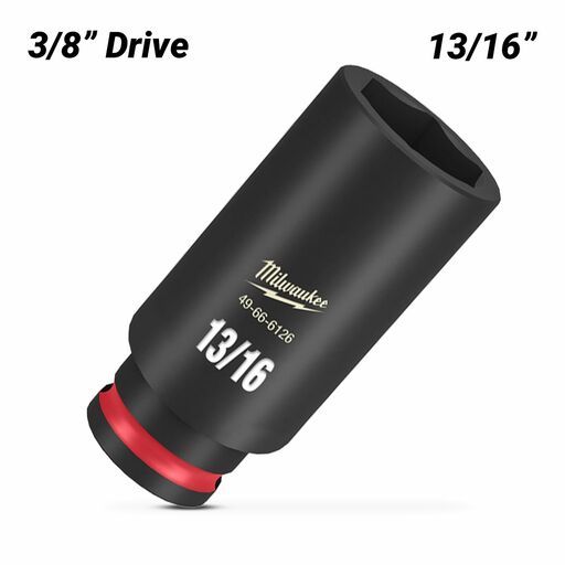 Milwaukee 49666126 3/8" Drive 13/16" SHOCKWAVE Deep 6 Point Impact Socket – image 2