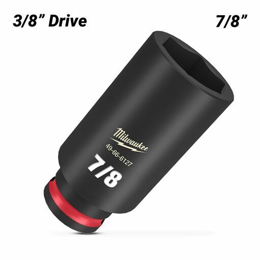 Milwaukee 49666127 3/8" Drive 7/8" SHOCKWAVE Deep 6 Point Impact Socket – image 2