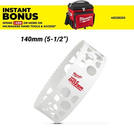 Milwaukee 49560247 140mm (5-1/2") HOLE DOZER Bi-Metal Hole Saw