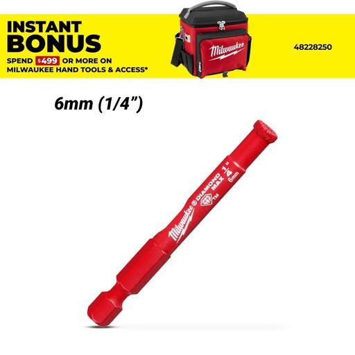 Milwaukee 49560505 6mm (1/4") DIAMOND MAX™ Hole Saw