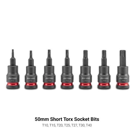 Daytona D2438SBS 24pce 3/8" T10-T60 50mm and 150mm CR-V Sockets with S2 Bits Set – image 4