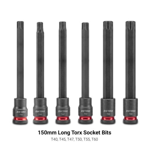 Daytona D2438SBS 24pce 3/8" T10-T60 50mm and 150mm CR-V Sockets with S2 Bits Set – image 3