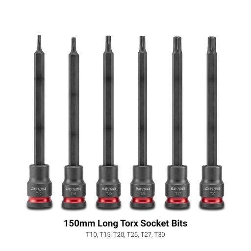Daytona D2438SBS 24pce 3/8" T10-T60 50mm and 150mm CR-V Sockets with S2 Bits Set – image 2
