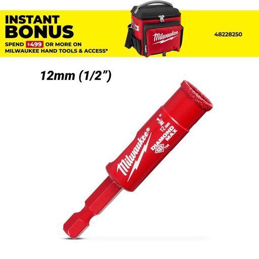 Milwaukee 49560511 12mm (1/2") DIAMOND MAX™ Hole Saw