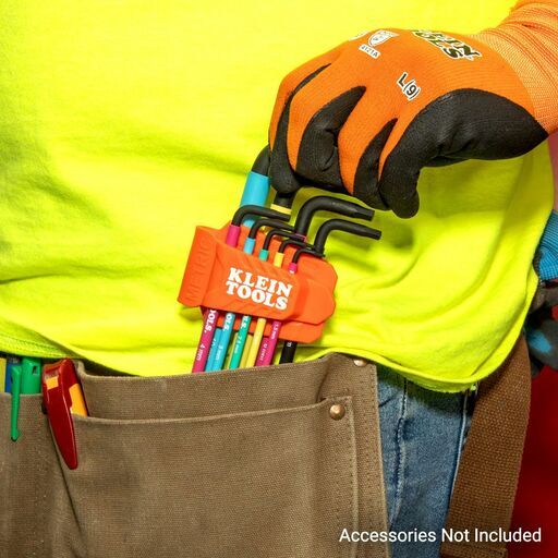 Klein A-BLS9M 9pce Colour Coded Extra-Long L Style Metric Hex Key Caddy Set – image 7