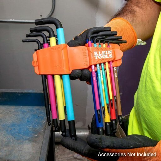 Klein A-BLS9M 9pce Colour Coded Extra-Long L Style Metric Hex Key Caddy Set – image 9