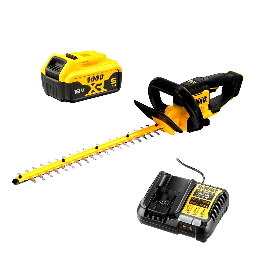 DeWalt DCMHT562P1-XE 18V 5.0Ah XR Li-ion Cordless 550mm Hedge Trimmer Combo Kit – image 2