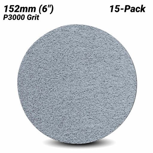 3M 7100311882-15PK 15-Pack 152mm (6") P3000 Grit Trizact Hookit Abrasive Disc