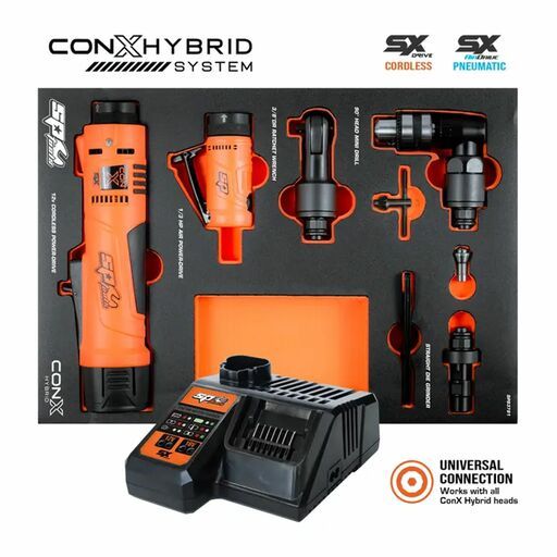 SP Tools SP83781 12V 3.0Ah Li-ion CONX Hybrid Core SX DRIVE Mechanic System Combo Kit – image 2